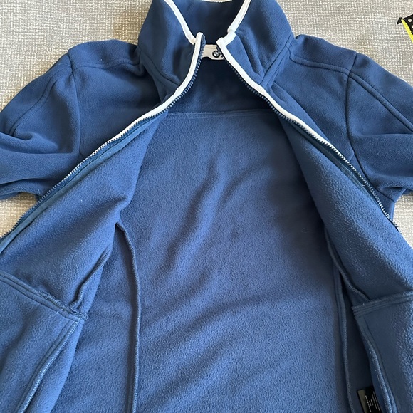 BMW Logo Women’s Full Zip Jacket – Blue Fleece Sweatshirt sz Medium fitted - Picture 9 of 12